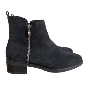 BOUTIQUE by CORKYS NEAL BLACK DOUBLE SIDE ZIP ANKLE BOOTS